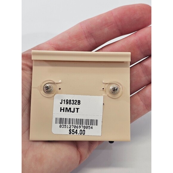 NEW NWT St. John Swarovski Crystal Gold Plated Black Drop Dangle Earrings Gift - Picture 6 of 7